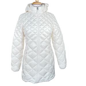 32 Degrees Heat Packable Ivory Down Filled Puffer Coat Small EUC